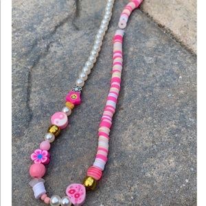 Cute fun pink necklace